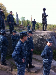 Midshipmen atop Little Round Top