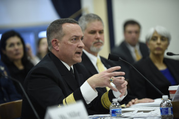 RADM Mat Winter, chief of naval research, appears before the House Armed Services Committee to testify on the DoD FY2017 science and technology programs. U.S. Navy photo