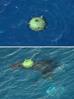 Libyan mines from 2011. Note the shape of the RHIB as sinks while deploying the anchor of the mine in the approach to Misurata. Archive photo by VADM James Foggo